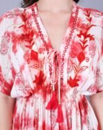 Red Tie-Dye Maxi Dress – FACOBE women’s dress