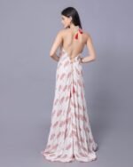 White & Red Floral Print Maxi Dress – FACOBE women’s dress