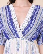 Blue Elegant Aura Maxi Dress – FACOBE women’s dress