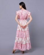 Pink & White Summer Breeze Maxi Dress – FACOBE women’s dress