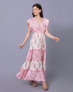 Pink & White Summer Breeze Maxi Dress – FACOBE women’s dress