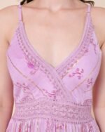 Pink Classic Curve Maxi Dress – FACOBE women’s dress
