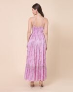 Pink Classic Curve Maxi Dress – FACOBE women’s dress