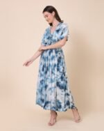 Blue Velvet Touch Maxi Dress – FACOBE women’s dress