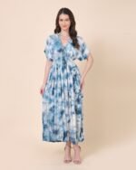 Blue Velvet Touch Maxi Dress – FACOBE women’s dress
