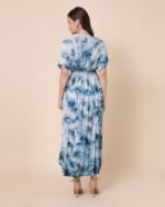 Blue Velvet Touch Maxi Dress – FACOBE women’s dress