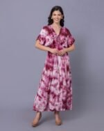 Pink Modern Spark Maxi Dress – FACOBE women’s dress