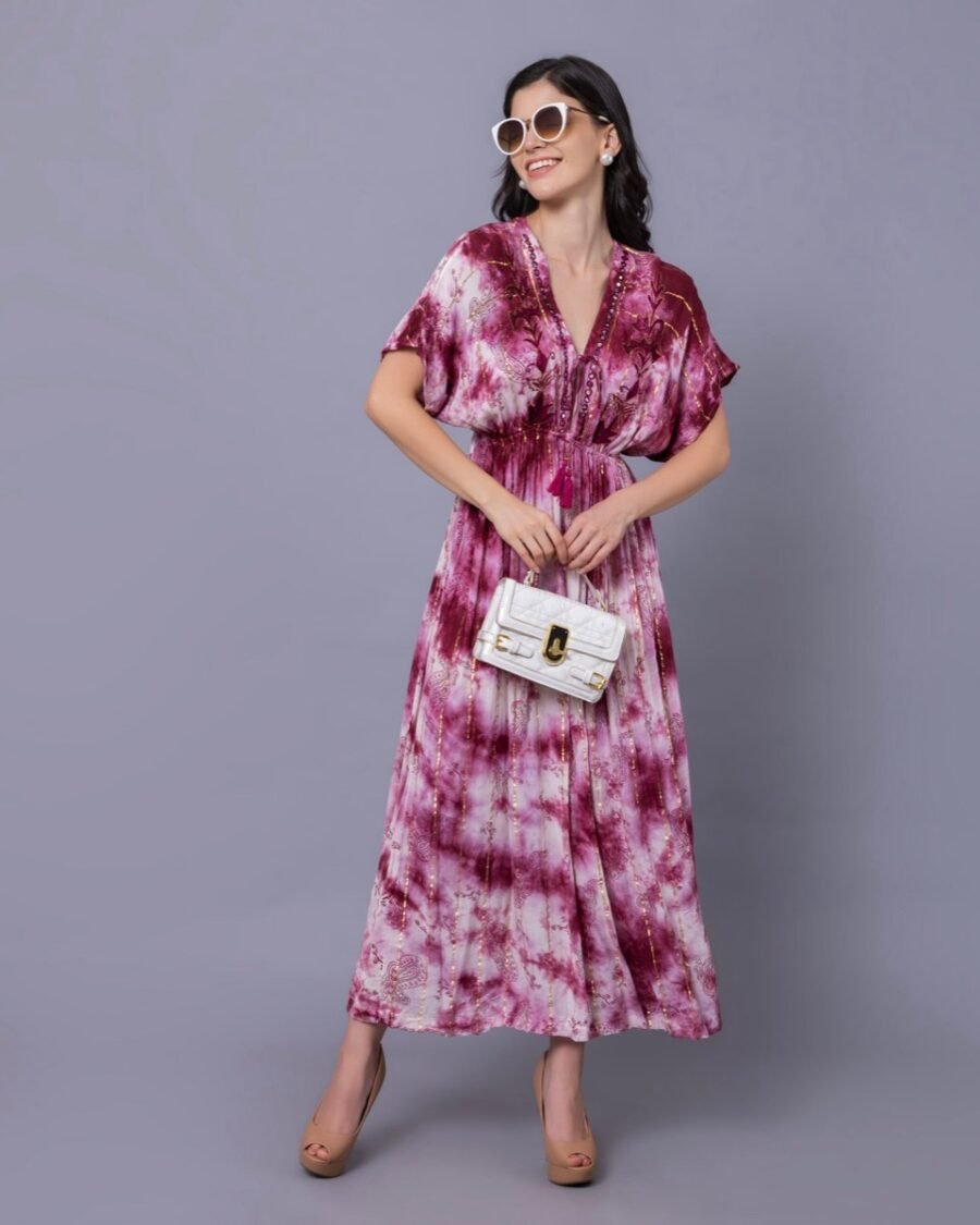 Pink Modern Spark Maxi Dress
