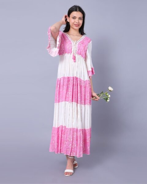 Pink Sunshine Bloom Maxi Dress