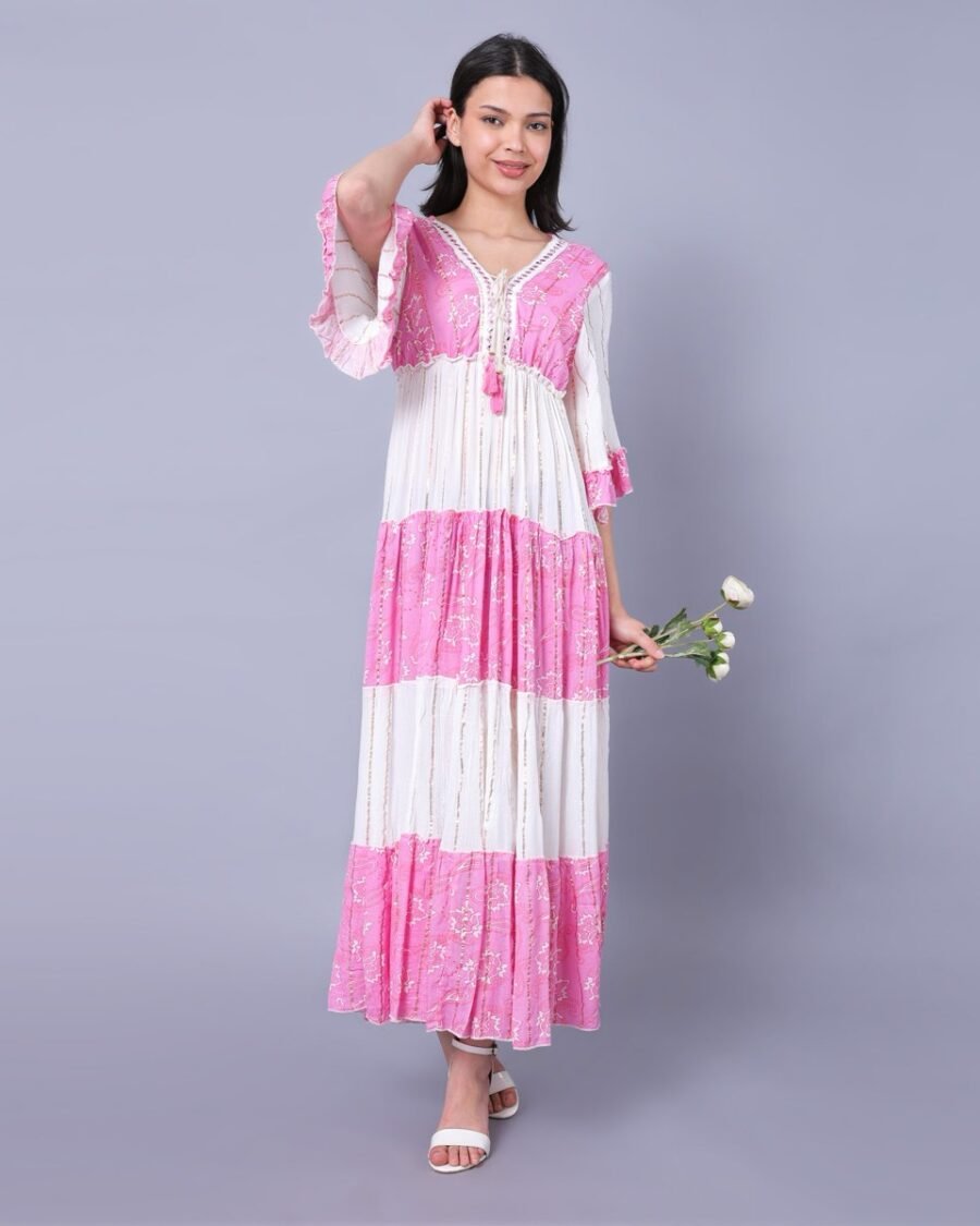 Pink Sunshine Bloom Maxi Dress