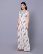 White & Blue Pastel Dream Maxi Dress – FACOBE women’s dress