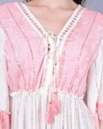 Pink & White Urban Chic Maxi Dress – FACOBE women’s dress