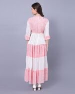 Pink & White Urban Chic Maxi Dress – FACOBE women’s dress